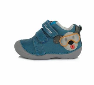 24-es DDSTEP gyerekcipő fiúknak - kutyás mintával - Bermuda Blue