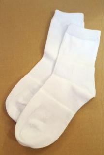 3 pár Fehér zokni - pamut, unisex - minta nélküli