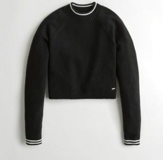 Hollister fekete pulóver L-es