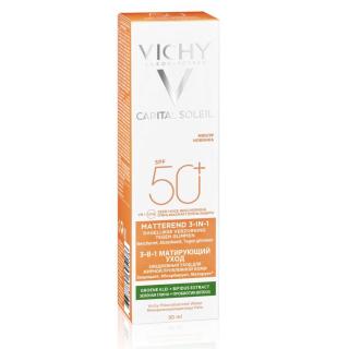 Capital Soleil 3in1 MATTÍTÓ SPF50+ napvédő krém arcra 50ml