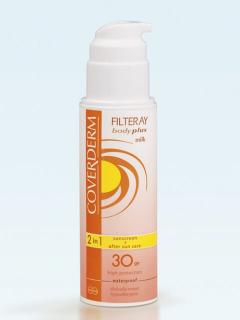 Coverderm Filteray Body Plus Milk 2in1 SPF30 -Fényvédőkrém és napozás utáni testápoló Testre 100ml