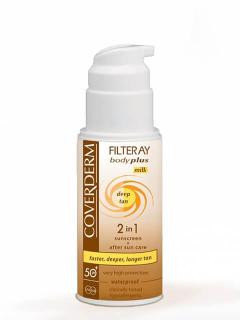 Coverderm Filteray Body Plus Milk DEEP-TAN 2in1 SPF30 100 ml-Fényvédő és testápoló Testre