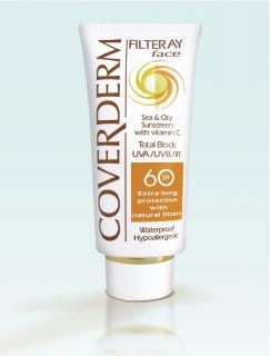 Coverderm Filteray Face SPF60 50 ml- Fényvédő krém Arcra SPF60 3 árnyalat 50ml