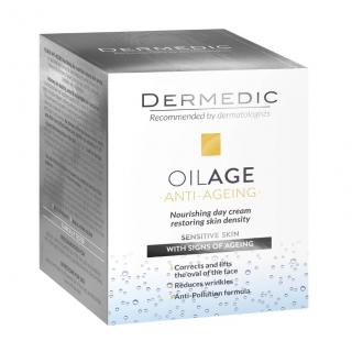 Dermedic OILAGE Anti-ageing Tápláló bőrsűrűséget helyreállító nappali krém 50ml