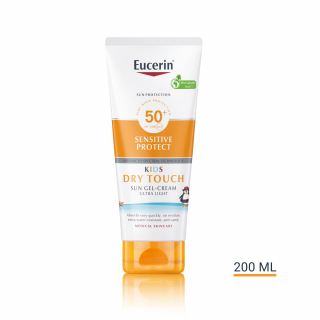 Eucerin Sun Sensitive Protect KIDS Gyerek Dry Touch SPF50+ napozó gél-krém 200ml