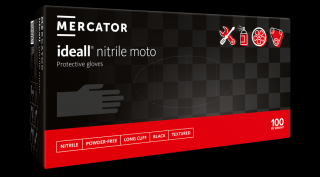 Mercator IDEALL NITRILE MOTO kesztyű long black L 100 db