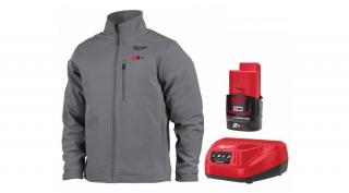 Milwaukee M12 HJ GREY5-201 (XL) prémium fűthető kabát, szürke (1 x 2.0 Ah Li-ion akkuval)