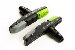 Bikefun MTB 72 mm menetes cartridge, zöld/fekete/szürke fékbetét