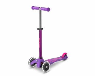 Micro Mini Deluxe LED roller világító kerékkel, lila-pink