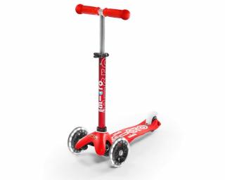 Micro Mini Deluxe LED roller világító kerékkel, piros