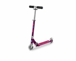 Micro Sprite LED roller világító kerékkel, lila metál-rózsaszín csíkokkal