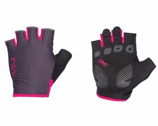 Northwave Active wmn, sötétszürke/pink rövid kerékpáros kesztyű