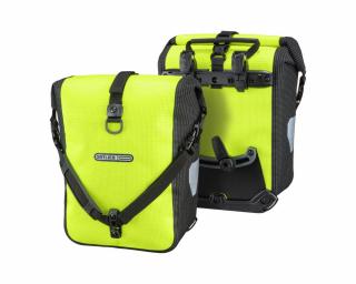 Ortlieb Sport-Roller, neon sárga-fekete fényvisszaverős csomagtartó táska 2x12,5 l