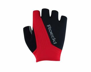 Roeckl Belluno black/fiery red rövid kerékpáros kesztyű