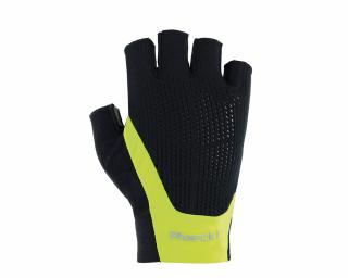 Roeckl Icon black/fluo yellow rövid kerékpáros kesztyű