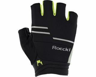 Roeckl Iguna black/fluo yellow kerékpáros kesztyű