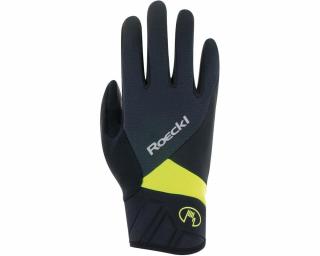 Roeckl Runaz black/fluo yellow kerékpáros kesztyű