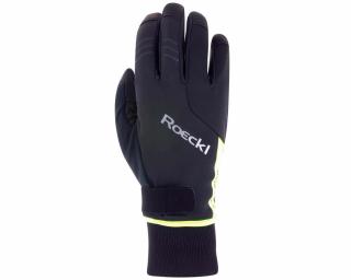 Roeckl Villach2 black/fluo yellow kerékpáros kesztyű