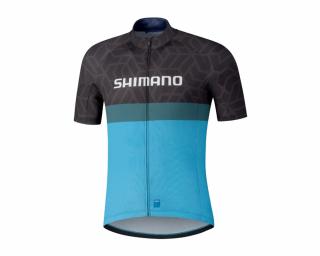 Shimano Team, fekete/kék rövid mez