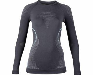 UYN Lady Evolutyon UW Shirt LG SL, charcoal-anthracite-aqua aláöltöző felső