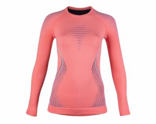 UYN Lady Evolutyon UW Shirt LG SL, coral-anthracite-aqua aláöltöző felső