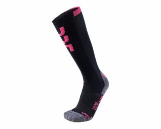 UYN Lady Ski Evo Race Socks, black-pink paradise sízokni