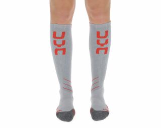 UYN Lady Ski Evo Race Socks, light grey-red sízokni