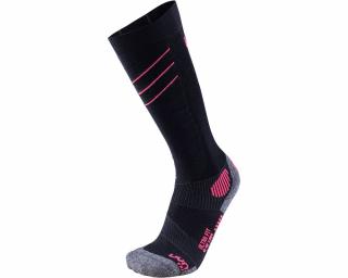 UYN Lady Ski Ultra Fit Socks, black-pink paradise sízokni