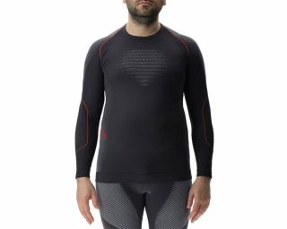 UYN Man Evolutyon Comfort UW Shirt LG SL, charcoal/white/red aláöltöző felső