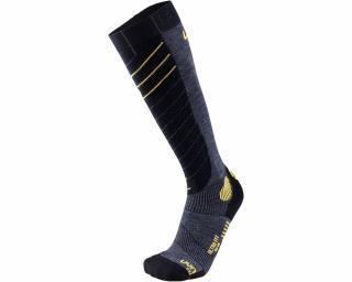 UYN Man Ski Ultra Fit Socks, anthracite-yellow sízokni