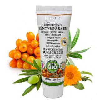 Biola homoktövis fizikai fényvédő natúr naptej (sötét) SPF50 - 75 ml