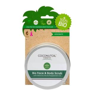 Coconutoil bio arc és testradír matcha teával - 80 ml