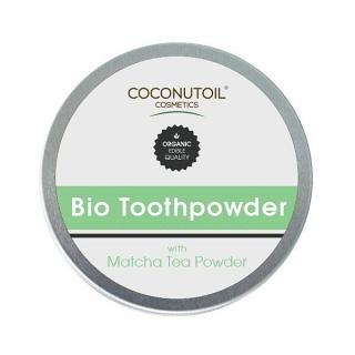 Coconutoil cosmetics fluoridmentes bio fogpor matcha teával - 40 ml