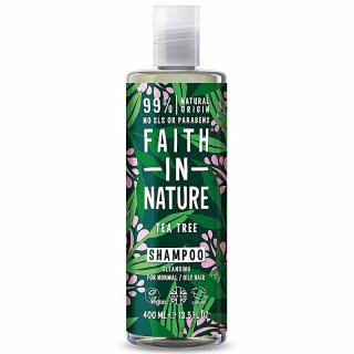 Faith in Nature teafa natúr sampon zsíros és korpás hajra - 400 ml