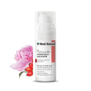MediNatural niacinamidos hidratáló arckrém rózsaolajjal - 50 ml
