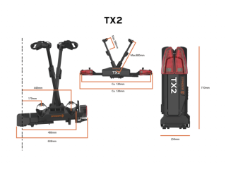 TX2 LED kerékpárszállító vonóhorogra