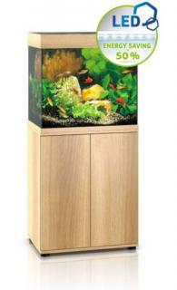 Juwel Lido 120 LED akvárium szett bútorral világos fa