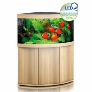 Juwel Trigon 350 LED akvárium szett bútorral világos fa