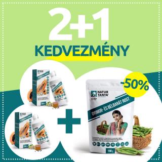 Natur Tanya® - 2 db fermentált Papaya koncentrátum és Vegán Gyomorbarát Rost - Akciós