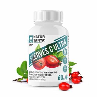 Natur Tanya® Szerves C Ultra - 1500 mg Retard C-vitamin, csipkebogyó kivonattal titán-dioxid ment...