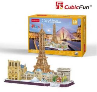 3D puzzle City Line Párizs - 114 db