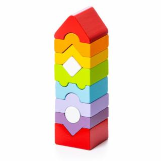 Cubika Fa toronyépítő 10 darabos