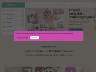 Csipke Csodái - Exkluzív Méteráru és Rövidáru webshop