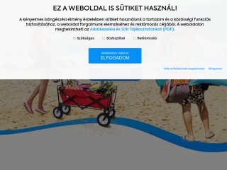 Strandverda az igazi strandkocsi. Húzható strand kocsi a vízpartra.