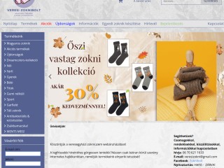 A Veresegyházi Zoknibolt webáruháza