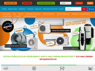 Bogyisz Klíma | Klíma, ventilátor, központi porszívó szaküzlet a 9. kerületben