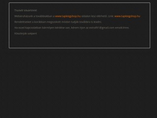 ExtraFIT webáruház - Karbantartás