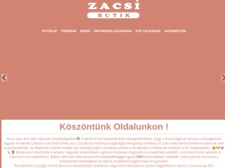 www.zacsibutik.hu webáruház