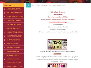 www.rovidaruexpress.hu Rövidáru webáruház, rövidáru kellékek, kis-és nagykereskedelem, szalag, zsinó