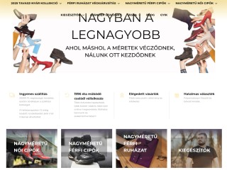 Óriás-Shop nagyméretű férfi ruhák és női, férfi cipők boltja